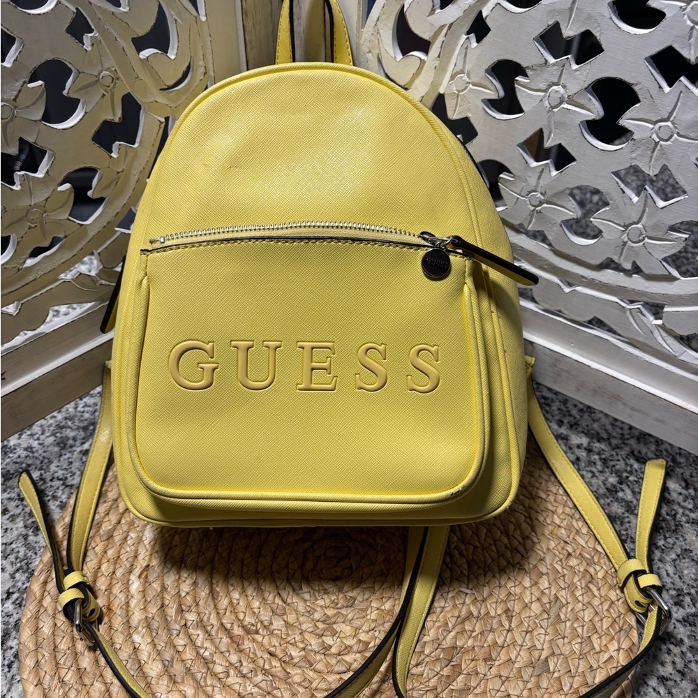 Guess Yellow Mini Backpack - Picture 2 of 12